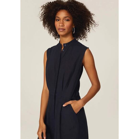 Mossi Linen Half Button Up Wide Leg Jumpsuit Size EU 34 - Picture 7 of 11